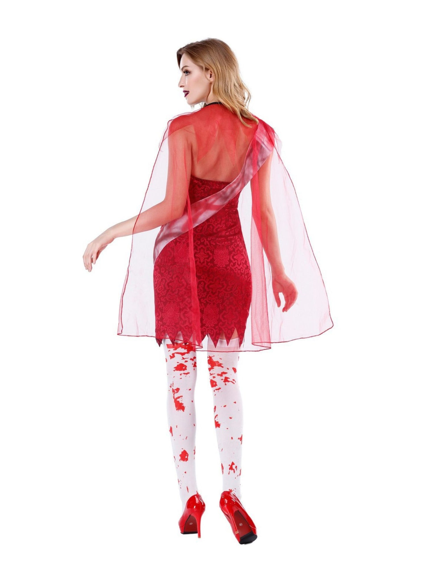 Ronderf | Vampir Zombie Kostüm für Frauen | Gruseliges Gothic Design